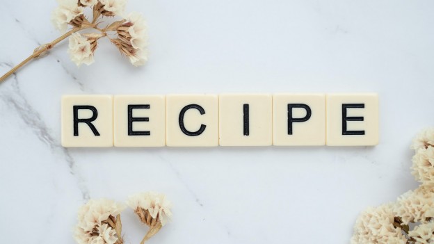 Recipes scrabble pieces